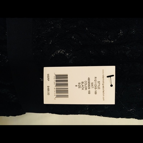 NWT Robert Rodriguez Black Lace Party Dress, Size 8 - Picture 3 of 6